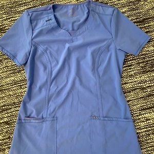 Ceil Blue Scrub Top - Cherokee Infinity Small